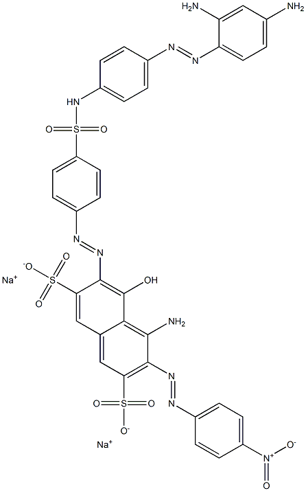 disodium 4-amino-6-((4-((4-(2,4-diaminophenyl)azo)phenylsulfamoyl)phenyl)azo)-5-hydroxy-3-((4-nitrophenyl)azo)naphthalene-2,7-disulfonate Struktur