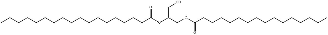 1-Palmitoyl-2-Stearoyl-rac-glycerol, 20296-26-8, 結構式