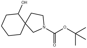 tert-butyl 6-hydroxy-2-azaspiro[4.5]decane-2-carboxylate Struktur