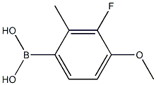 (3-fluoro-4-methoxy-2-methylphenyl)boronic acid Struktur