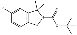 2H-Isoindole-2-carboxylic acid, 6-bromo-1,3-dihydro-1,1-dimethyl-, 1,1-dimethylethyl ester Struktur