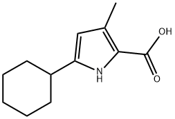 5-Cyclohexyl-3-methyl-1H-pyrrole-2-carboxylic acid Struktur