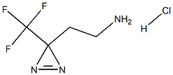 2-[3-(trifluoromethyl)-3H-diazirin-3-yl]ethan-1-amine hydrochloride Struktur