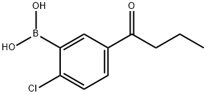 5-Butyryl-2-chlorophenylboronic acid Struktur