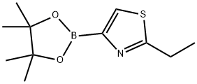 2-ethyl-4-(4,4,5,5-tetramethyl-1,3,2-dioxaborolan-2-yl)thiazole Struktur