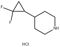 4-(2,2-difluorocyclopropyl)piperidine hydrochloride Struktur