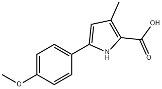 5-(4-Methoxyphenyl)-3-methyl-1H-pyrrole-2-carboxylic acid Struktur