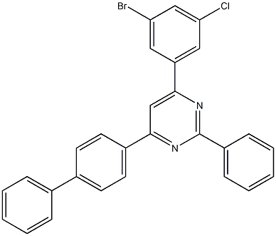 Pyrimidine, 4-[1,1'-biphenyl]-4-yl-6-(3-bromo-5-chlorophenyl)-2-phenyl- Struktur