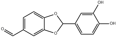 2-(3,4-Dihydroxyphenyl)-1,3-benzodioxole-5-carboxaldehyde Struktur