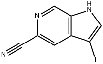 3-Iodo-1H-pyrrolo[2,3-c]pyridine-5-carbonitrile Struktur