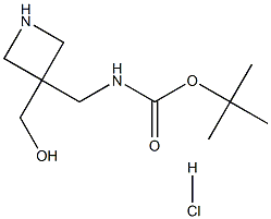 tert-butyl N-{[3-(hydroxymethyl)azetidin-3-yl]methyl}carbamate hydrochloride Struktur