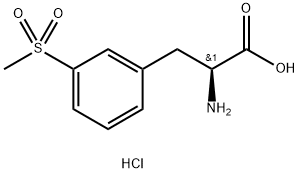 (S)-2-Amino-3-(3-methanesulfonyl-phenyl)-propionic acid hydrochloride Struktur