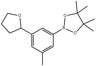 3-Methyl-5-(2-tetrahydrofuranyl)phenylboronic acid pinacol ester Struktur