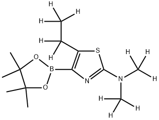 (5-Ethyl-2-dimethylamino-d11)-thiazole-4-boronic acid pinacol ester Struktur