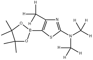 (2-Dimethylamino-4-methyl-d9)-thiazole-5-boronic acid pinacol ester Struktur