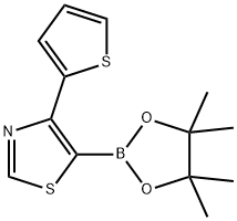 4-(2-Thienyl)thiazole-5-boronic acid pinacol ester Struktur