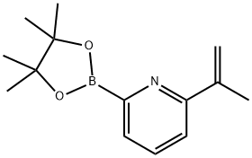 2-(prop-1-en-2-yl)-6-(4,4,5,5-tetramethyl-1,3,2-dioxaborolan-2-yl)pyridine Struktur