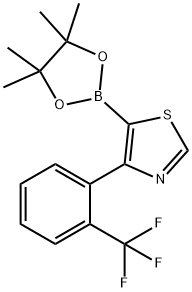 4-(2-Trifluoromethylphenyl)thiazole-5-boronic acid pinacol ester Struktur