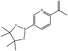 2-(prop-1-en-2-yl)-5-(4,4,5,5-tetramethyl-1,3,2-dioxaborolan-2-yl)pyridine Struktur