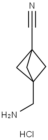 3-(aminomethyl)bicyclo[1.1.1]pentane-1-carbonitrile hydrochloride Struktur