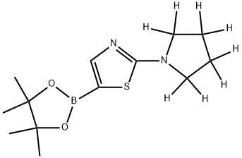 2-(pyrrolidin-1-yl-d8)-5-(4,4,5,5-tetramethyl-1,3,2-dioxaborolan-2-yl)thiazole Struktur