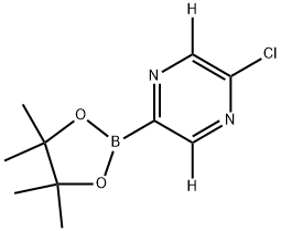 2-chloro-5-(4,4,5,5-tetramethyl-1,3,2-dioxaborolan-2-yl)pyrazine-3,6-d2 Struktur