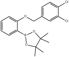 1,3,2-Dioxaborolane, 2-[2-[(3,4-dichlorophenyl)methoxy]phenyl]-4,4,5,5-tetramethyl- Struktur