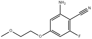 2-Amino-6-fluoro-4-(2-methoxyethoxy)benzonitrile Struktur