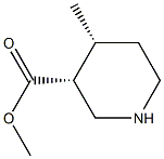 methyl (3R,4R)-4-methylpiperidine-3-carboxylate Struktur