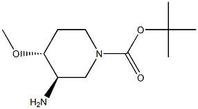 tert-butyl (3R,4R)-3-amino-4-methoxypiperidine-1-carboxylate Struktur