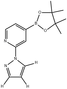 2-(1H-pyrazol-1-yl-d3)-4-(4,4,5,5-tetramethyl-1,3,2-dioxaborolan-2-yl)pyridine Struktur