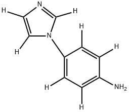 4-(1H-imidazol-1-yl-d3)benzen-2,3,5,6-d4-amine Struktur