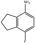 7-fluoro-2,3-dihydro-1H-inden-4-amine hydrochloride Struktur