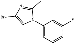 4-bromo-1-(3-fluorophenyl)-2-methyl-1H-imidazole Struktur