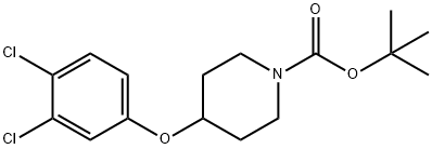 1-Piperidinecarboxylic acid, 4-(3,4-dichlorophenoxy)-, 1,1-dimethylethyl ester Struktur