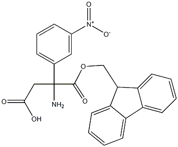 Fmoc-(RS)-3-Amino-3-(3-nitrophenyl)-propionic acid Struktur