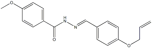 4-methoxy-N'-[(1E)-[4-(prop-2-en-1-yloxy)phenyl]methylidene]benzohydrazide Struktur