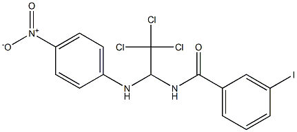 3-iodo-N-{2,2,2-trichloro-1-[(4-nitrophenyl)amino]ethyl}benzamide Struktur