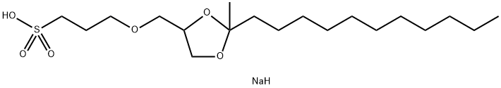 sodium 3-[(2-methyl-2-undecyl-1,3-dioxolan-4-yl)methoxy]-1-propanesulfonate Struktur