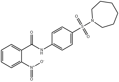 N-[4-(1-azepanylsulfonyl)phenyl]-2-nitrobenzamide Struktur