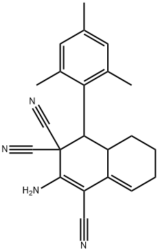 2-amino-4-mesityl-4a,5,6,7-tetrahydro-1,3,3(4H)-naphthalenetricarbonitrile Struktur