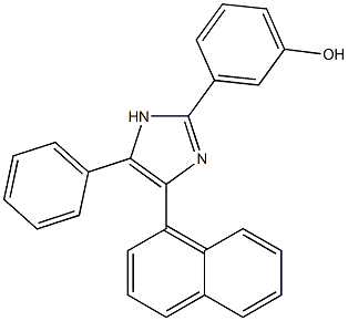 3-[4-(1-naphthyl)-5-phenyl-1H-imidazol-2-yl]phenol Struktur