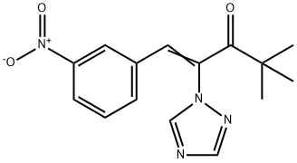 4,4-dimethyl-1-(3-nitrophenyl)-2-(1H-1,2,4-triazol-1-yl)-1-penten-3-one Struktur