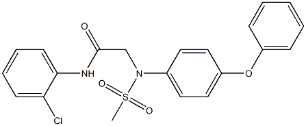 N-(2-chlorophenyl)-2-[(methylsulfonyl)-4-phenoxyanilino]acetamide Struktur