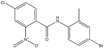 N-(4-bromo-2-methylphenyl)-4-chloro-2-nitrobenzamide Struktur