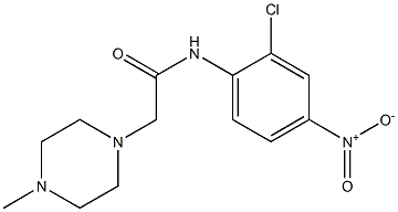 N-{2-chloro-4-nitrophenyl}-2-(4-methyl-1-piperazinyl)acetamide Struktur