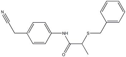 2-(benzylsulfanyl)-N-[4-(cyanomethyl)phenyl]propanamide Struktur