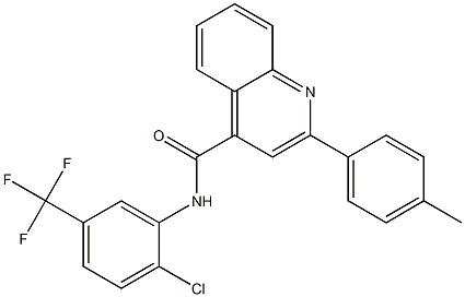 N-[2-chloro-5-(trifluoromethyl)phenyl]-2-(4-methylphenyl)-4-quinolinecarboxamide Struktur