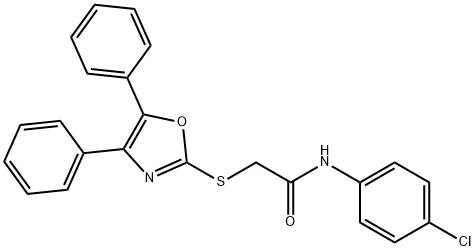 N-(4-chlorophenyl)-2-[(4,5-diphenyl-1,3-oxazol-2-yl)sulfanyl]acetamide Struktur