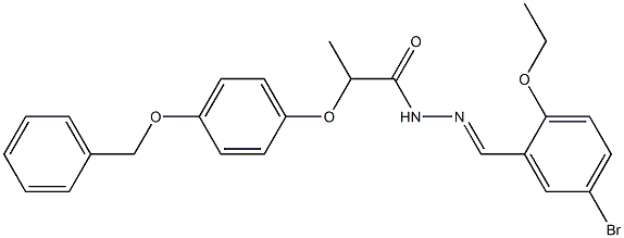 2-[4-(benzyloxy)phenoxy]-N'-(5-bromo-2-ethoxybenzylidene)propanohydrazide Struktur